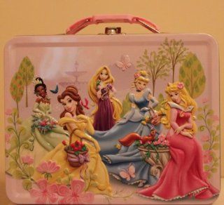 Disney Princess Animal Friends Embossed Metal Lunch Box with Free Mini Coloring Pages and Neon Metallic Crayons #2  Childrens Lunch Boxes  