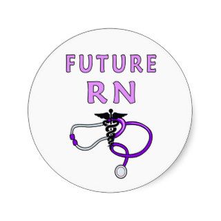 Future Nurse RN Medical Round Stickers