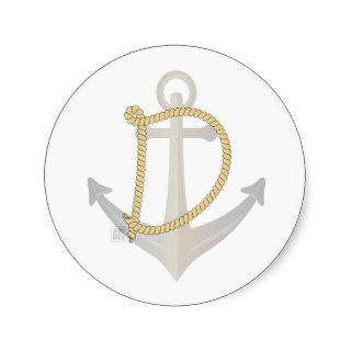 Anchor and Rope Typeface – Letter D Sticker