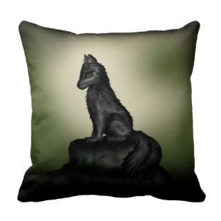 dark wolf pillow