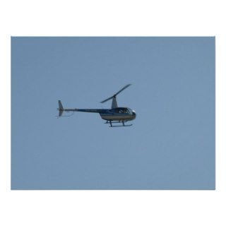 Robinson R44 Raven II Helicopter. Poster