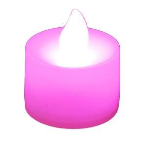 Lumabase Pink Flickering LED Tealights (Box of 12) 80512