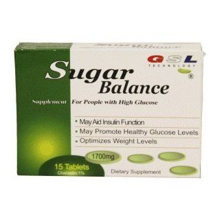 GSL Sugar Balance Bitter Melon Extract containing 1000 mg Charantin 1% + 50 mg American Ginseng Extract 15 Tablets (Pack of 5) 75 TOTAL TABLETS Health & Personal Care