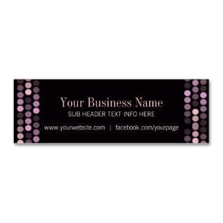 Modern Pink+Black Mini Business Cards