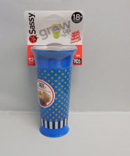 Sassy Grow Up Cup No Spout, No Spill Design 12 oz   18 Months  Baby Drinkware  Baby
