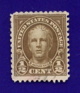 1922 1929 Issue "Nathan Hale" 1/2 Cent /1925 (Olive Brown) Stamp (#551) 