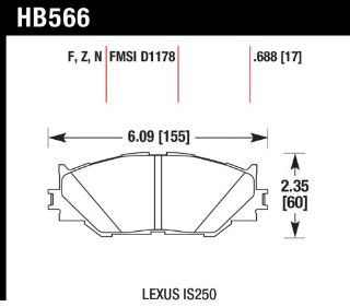 Hawk Performance HB566Z.688 Performance Ceramic Brake Pad Automotive