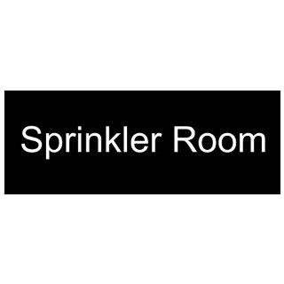 Sprinkler Room White on Black Engraved Sign EGRE 567 WHTonBLK  Business And Store Signs 