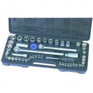 51 Piece Socket Set SAE and Metric with Carrying Case Hand Tool Sets