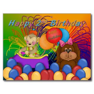 Happy 2nd Birthday Post Card