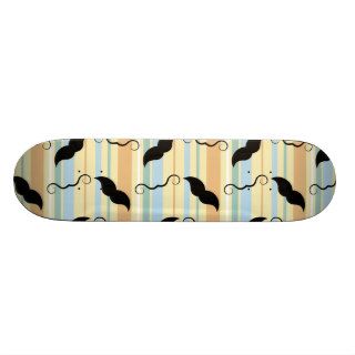 Funny Mustache Background Skate Boards