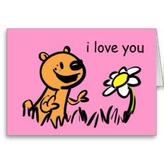 Tiny Bear Valentine Greeting Cards