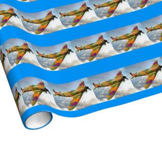 Spitfire WW ll plane wrapping paper