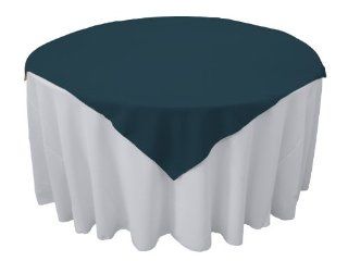 Dark Teal Overlay Tablecloth. 58 Inches square. Made in the USA. Exclusively By LA Linen  Table Cloths  