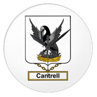 Cantrell Family Crest Wall Clock