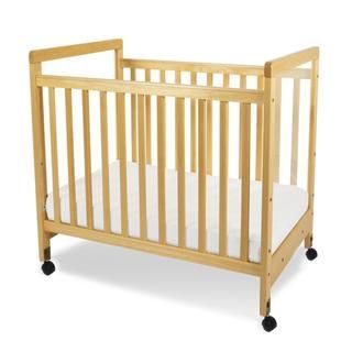Foundations SafetyCraft Compact Fixed Side Clearview Crib in Natural Foundations Cribs