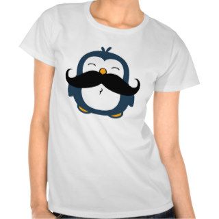 Mustache Penguin Tshirts