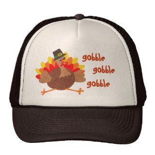 Funny "Gobble Gobble"  Thanksgiving Turky   Cap Mesh Hats