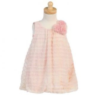Lito Peach Ruffle Tulle Easter Spring Dress Toddler Little Girls 2T 12 Lito Baby