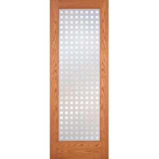 Feather River Doors Multicube Woodgrain 1 Lite Unfinished Oak Interior Door Slab ON15012868E610