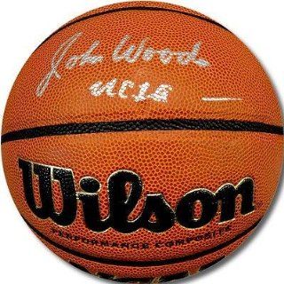 John Wooden Hand Signed Autograph Wilson NCAA Competition Basketball Ball UCLA   Autographed College Basketballs at 's Sports Collectibles Store