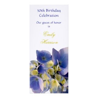 Hydrangea Cascade Tall Birthday Invites