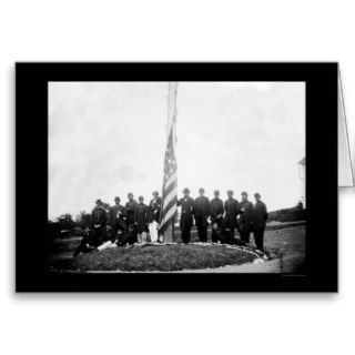 Officers Lowering the Flag Near Georgetown 1865 Greeting Cards