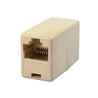 Compact Light Beige RJ45 Ethernet Connector Adapter Eforcity KVM Switches