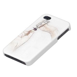 Handyman Hands with Screwdriver (Mr. Fix it) iPhone 4 Cases