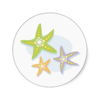 Three Colored Starfish Sticker