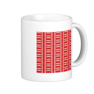 Red Baja Sweater Burlap Coffee Mugs