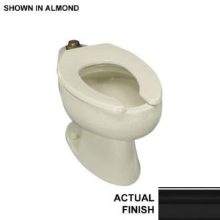 KOHLER Wellcomme Elongated Toilet Bowl Only with Top Spud in Black K 4350 7