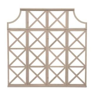 Yardistry 1.5 in. x 78.5 in. x 6.45 ft. Four High Decorative X Arch Panel YM11548