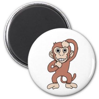 Monkey ~ Chimp Chimpanzee Ape Cartoon Primate Magnets