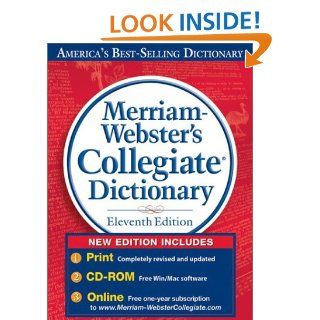 Merriam Webster's Collegiate Dictionary, 11th Edition thumb notched with Win/Mac CD ROM and Online Subscription Merriam Webster 8601400086186 Books