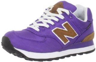 New Balance Women's WL574 Backpack Fashion Sneaker,Peacock Blue/Brown/White,11 B US Shoes