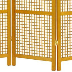 Miyagi Open Lattice 3 panel Room Divider (China) Decorative Screens