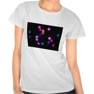 star_shaped_bokeh BLACK SPACE BACKGROUND STARS T Shirt