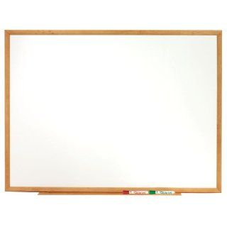 Quartet Standard Melamine Dry Erase Boards, 4 x 3 Feet, Oak Finish Frame (S574) 