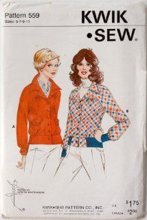 Kwik Sewing 559 Vintage Sewing Pattern Jacket in High Hip Length