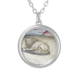 LION COLOR PENCIL DRAWING.PNG CUSTOM NECKLACE