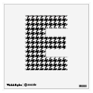 Black & White Houndstooth Letter "E" Wall Decal