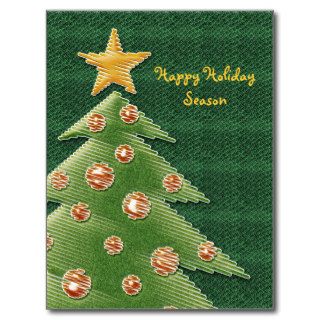 2011   Unique Christmas trees pattern   Postcard