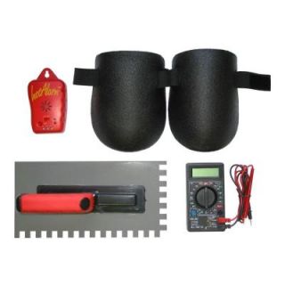 ThermoSoft Floor Heating System Installation Tool Kit with 1/2 in. x 3/8 in. Plastic Trowel, Multimeter, Monitor, Knee Pads IK TAMK1238