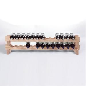 Wine Enthusiast 26 Bottle Stackable Wine Rack Kit in Natural 640 26 03