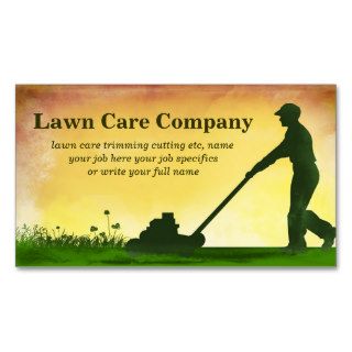 lawn care grass cutting business card