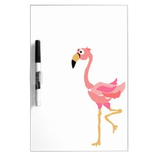 WW  Funny Flamingo Primitive Art Cartoon Dry Erase Whiteboards