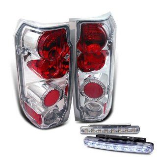 Rxmotoring 1995 Ford F150 F250 Tail Light + 8 Led Bumper Fog Lamps Automotive