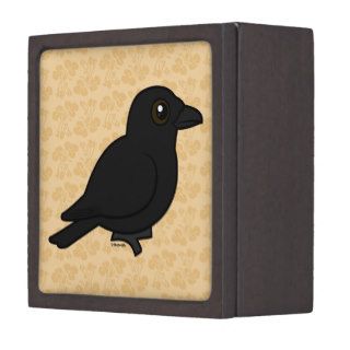 Birdorable Carrion Crow Premium Jewelry Boxes