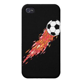 flames fire soccer ball iPhone 4/4S case